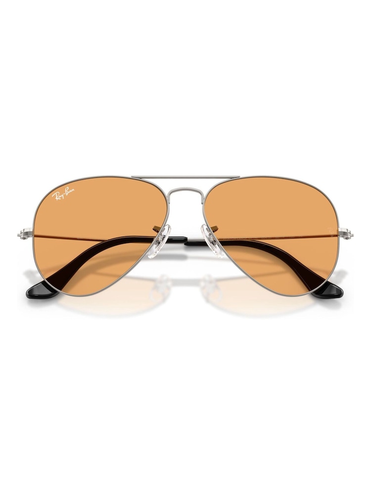 Ray-Ban Grey Aviator Large Metal Pilot Sunglasses - Image 5 of 5