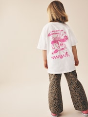 White Oversized Graphic Print T-Shirt (3-16yrs) - Image 1 of 4