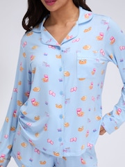 Boux Avenue Blue Breakfast Print Short Pyjama Set - Image 5 of 6