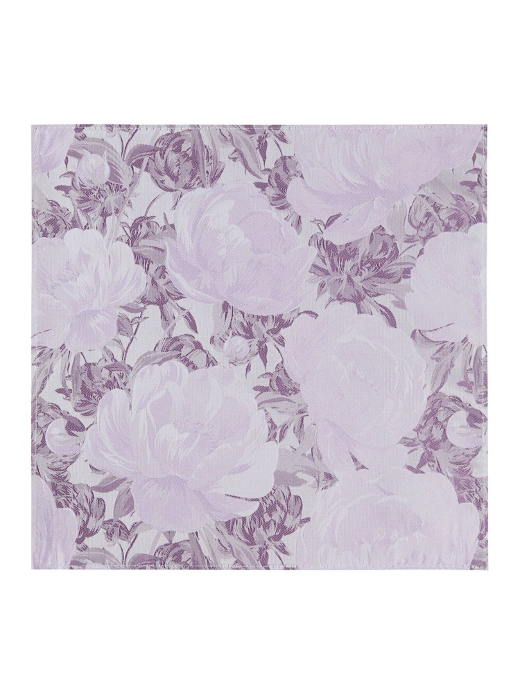 Skopes Purple Silk Floral Tie & Pocket Square Set - Image 5 of 5