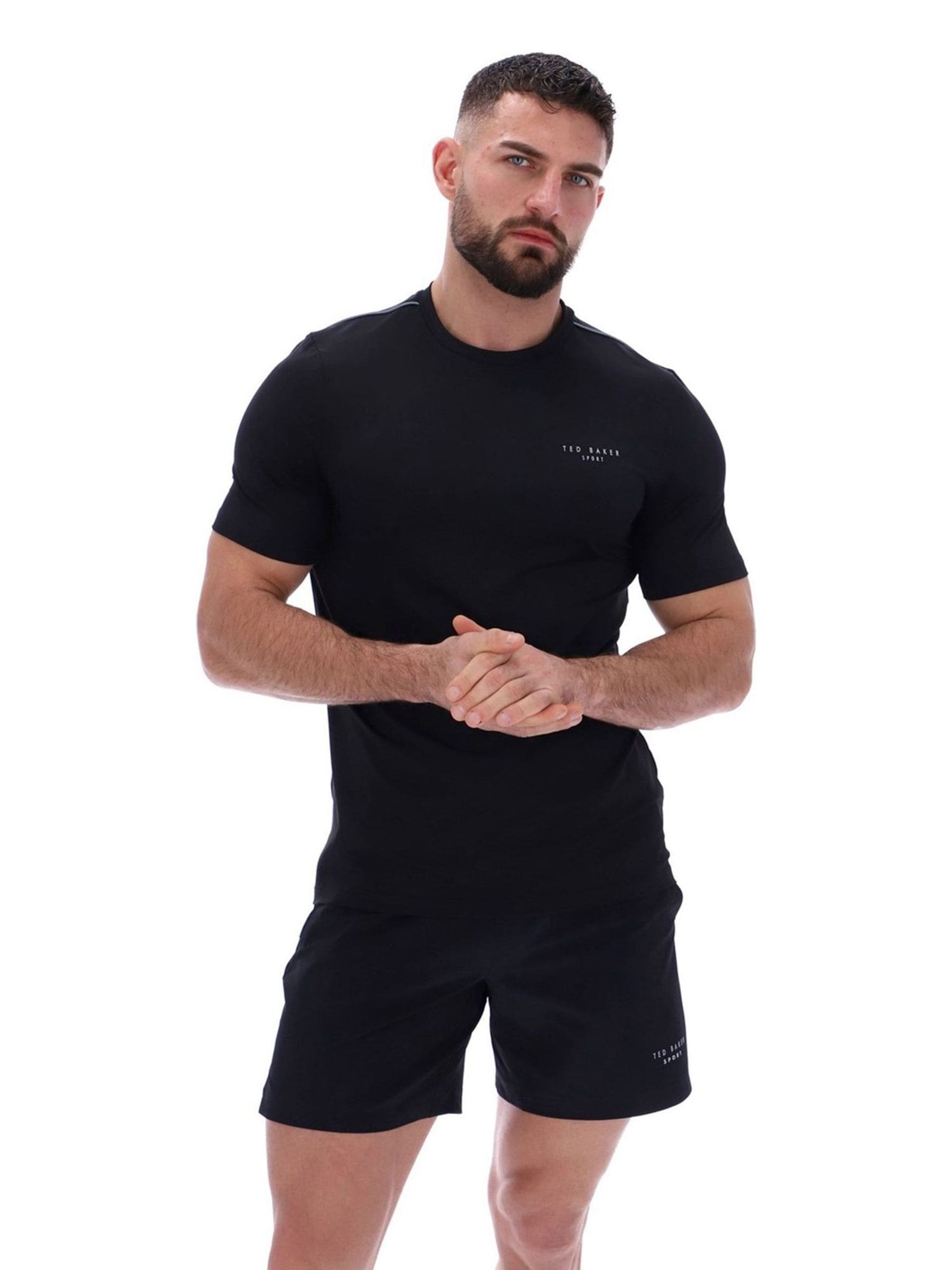 Ted Baker Sport Men's Black Sam Aeroflow Running T-Shirt