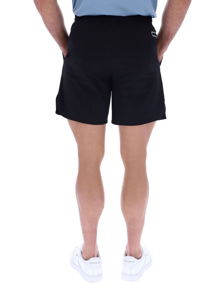 Ted Baker Sport Stanley Lightweight 7" Woven Training Black Shorts - Image 2 of 5 Ted Baker Sport Stanley Lightweight 7" Woven Training Black Shorts - Image 2 of 5