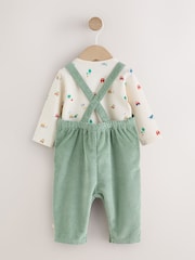 Green Farm Cord Dungarees and Bodysuit Baby Set (0mths-3yrs) - Image 3 of 6