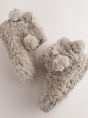 Neutral Faux Fur - Mga sapatos na tsinelas - Larawan 5 ng 5