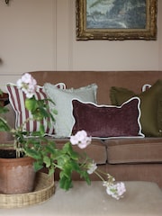 Ellenvale Interiors Plum Chloe Scalloped Edge 50 x 30cm Cushion Cover - Image 4 of 6
