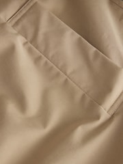 Neutral Shower Resistant Faux Fur Cuff Trench Coat - Image 4 of 4