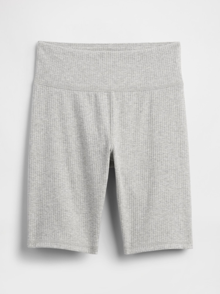Gap Grey Ribbed Bike Shorts (4-13yrs) - Image 1 of 2
