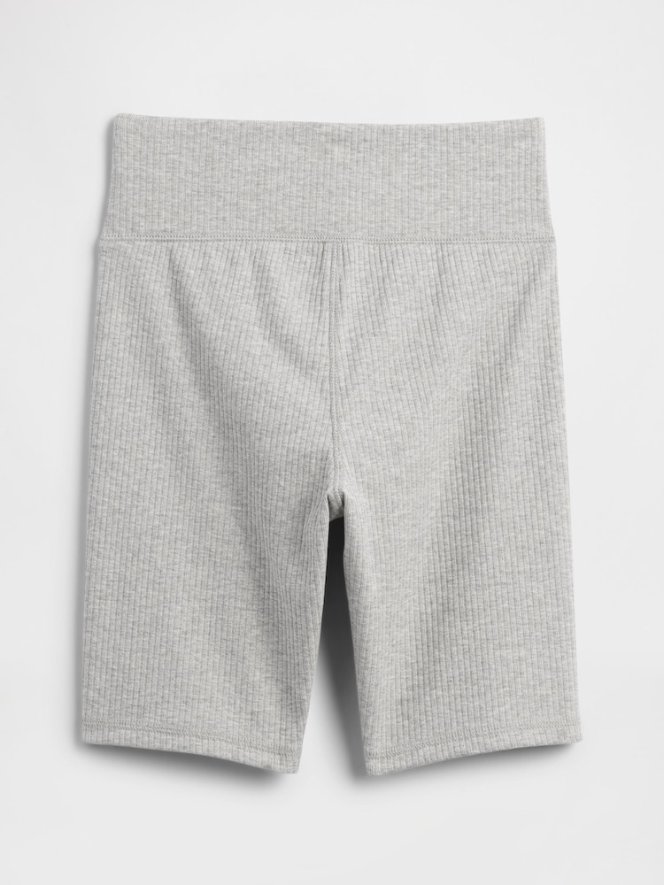 Gap Grey Ribbed Bike Shorts (4-13yrs) - Image 2 of 2