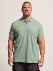 BadRhino Big & Tall Green Contrast Core Polo Shirt - Image 1 of 6