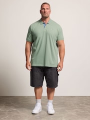 BadRhino Big & Tall Green Contrast Core Polo Shirt - Image 2 of 6