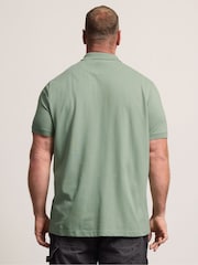 BadRhino Big & Tall Green Contrast Core Polo Shirt - Image 3 of 6
