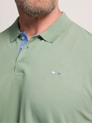 BadRhino Big & Tall Green Contrast Core Polo Shirt - Image 4 of 6