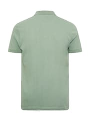 BadRhino Big & Tall Green Contrast Core Polo Shirt - Image 6 of 6