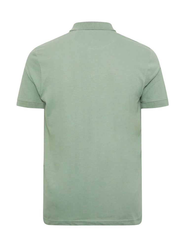 BadRhino Big & Tall Green Contrast Core Polo Shirt - Image 6 of 6