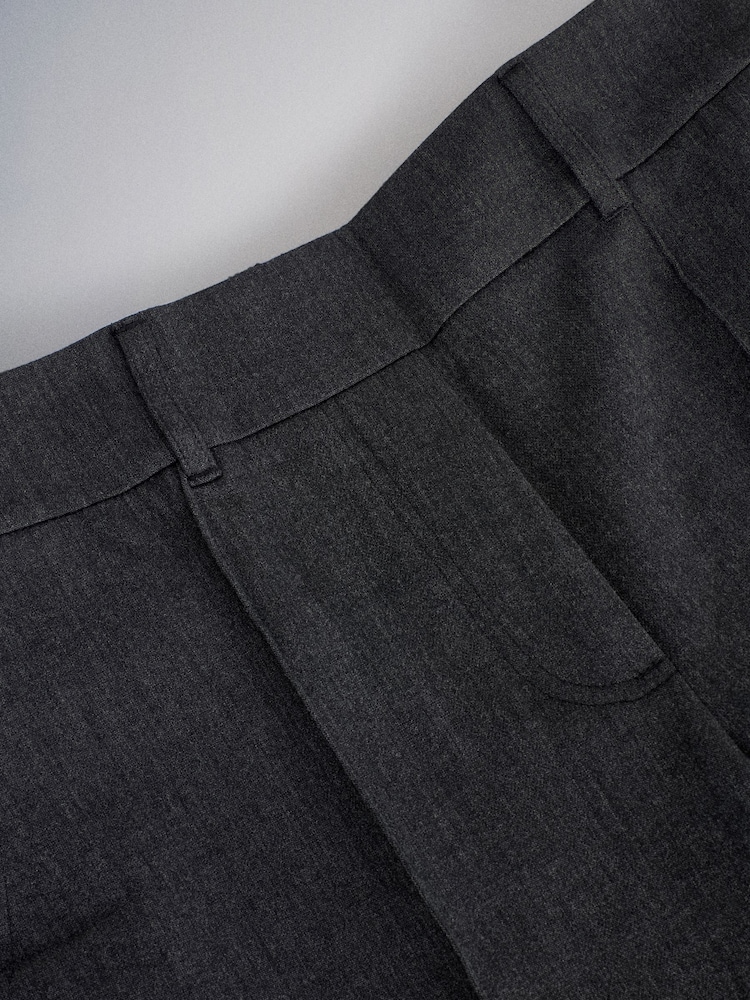 The Set Wool Blend Straight Leg Trousers Grey - Image 11 of 11 The Set Wool Blend Straight Leg Trousers Grey - Image 11 of 11
