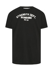 BadRhino Big & Tall Black IronRhino Strength Dept T-Shirt - Image 6 of 7