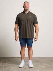 BadRhino Big & Tall Brown BadRhino Big & Tall Contrast Polo Shirt - Image 2 of 6