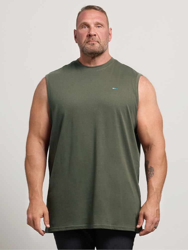 BadRhino Big & Tall Green Long Muscle Vest - Image 2 of 10 BadRhino Big & Tall Green Long Muscle Vest - Image 2 of 10