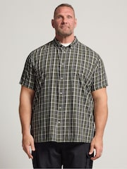 BadRhino Big & Tall Green Checked Short Sleeve Shirt - Image 1 of 6