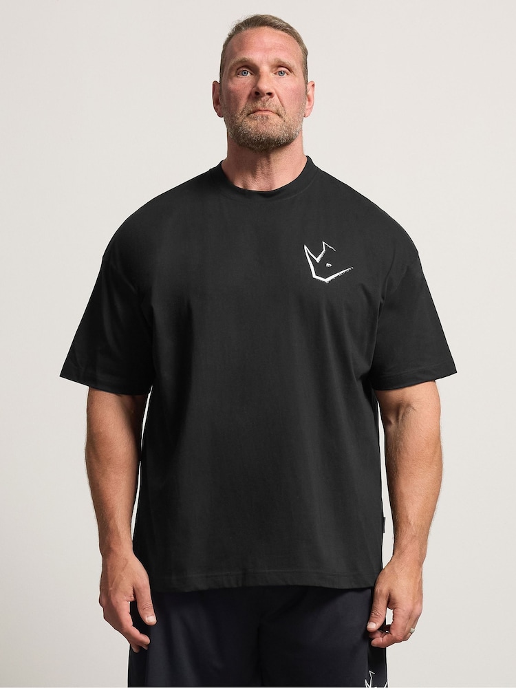 BadRhino Big & Tall Black IronRhino Overprint T-Shirt - Image 1 of 7