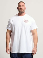 BadRhino Big & Tall White Long England T-Shirt - Image 1 of 7