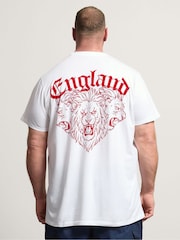 BadRhino Big & Tall White Long England T-Shirt - Image 2 of 7