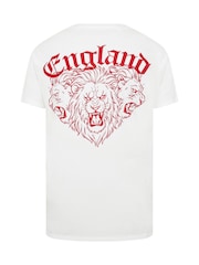 BadRhino Big & Tall White Long England T-Shirt - Image 7 of 7
