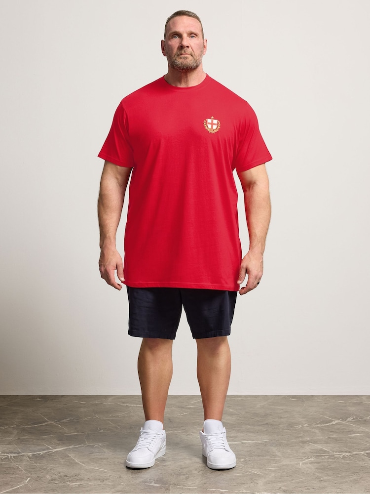 BadRhino Big & Tall Red Long England T-Shirt - Image 2 of 6