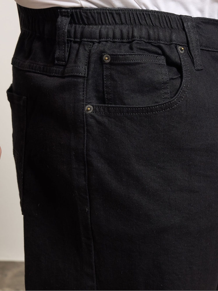 BadRhino Big & Tall Black Elasticated Jeans - Image 4 of 4