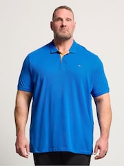 BadRhino Big & Tall Blue Contrast Core Polo Shirt - Image 1 of 4