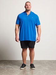 BadRhino Big & Tall Blue Contrast Core Polo Shirt - Image 3 of 4