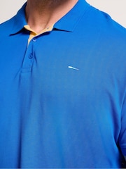 BadRhino Big & Tall Blue Contrast Core Polo Shirt - Image 4 of 4