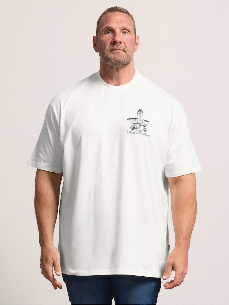 BadRhino Big & Tall Natural Long Tuskstone Manor T-Shirt - Image 1 of 7 BadRhino Big & Tall Natural Long Tuskstone Manor T-Shirt - Image 1 of 7