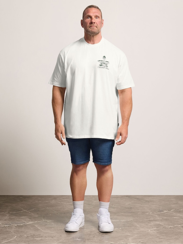 BadRhino Big & Tall Natural Long Tuskstone Manor T-Shirt - Image 2 of 7 BadRhino Big & Tall Natural Long Tuskstone Manor T-Shirt - Image 2 of 7