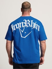 BadRhino Big & Tall Blue IronRhino Overprint T-Shirt - Image 3 of 7