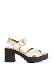 Dune London Natural Judge Block Heeled Sandals - Image 1 of 5