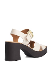 Dune London Natural Judge Block Heeled Sandals - Image 2 of 5