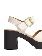 Dune London Natural Judge Block Heeled Sandals - Image 5 of 5