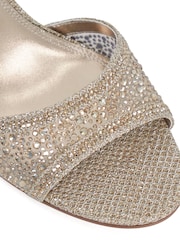 Dune London Metallic Wide Fit Manicure Heeled Sandals - Image 5 of 5