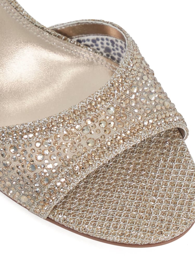 Dune London Metallic Wide Fit Manicure Heeled Sandals - Image 5 of 5