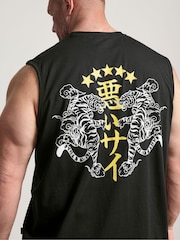 BadRhino Big & Tall Black Tiger Muscle Vest - Image 4 of 6