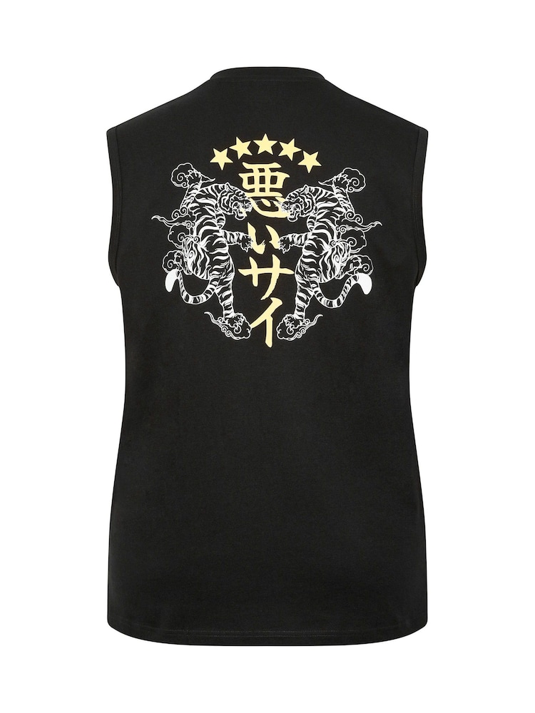 BadRhino Big & Tall Black Tiger Muscle Vest - Image 6 of 6 BadRhino Big & Tall Black Tiger Muscle Vest - Image 6 of 6