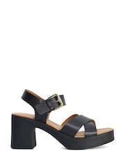 Dune London Black Judge Block Heeled Sandals - Image 1 of 5