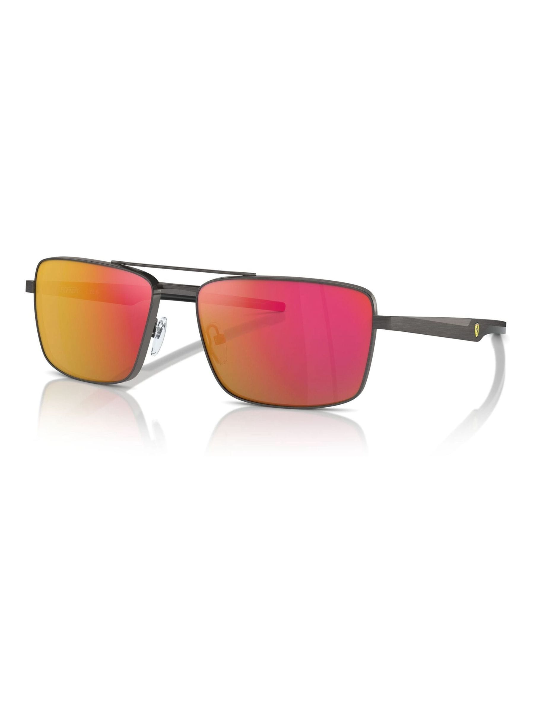 Ferrari Scuderia Men's Red Man Fz5001 109/6Q Sunglasses Metal Grey Squa Mirro Mirror - Image 4