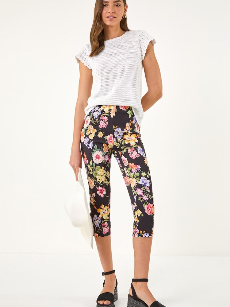 Negro - Roman Bengaline Cropped Trousers - Imagen 2 de 5