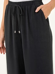 Roman Black Cropped Linen Trousers - Image 5 of 5