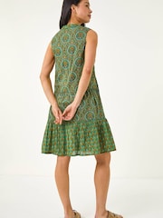 Roman Green Petite Paisley Print Tunic Dress - Image 3 of 5