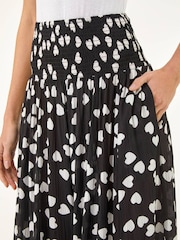 Roman Black Abstract Palazzo Trousers - Image 5 of 5