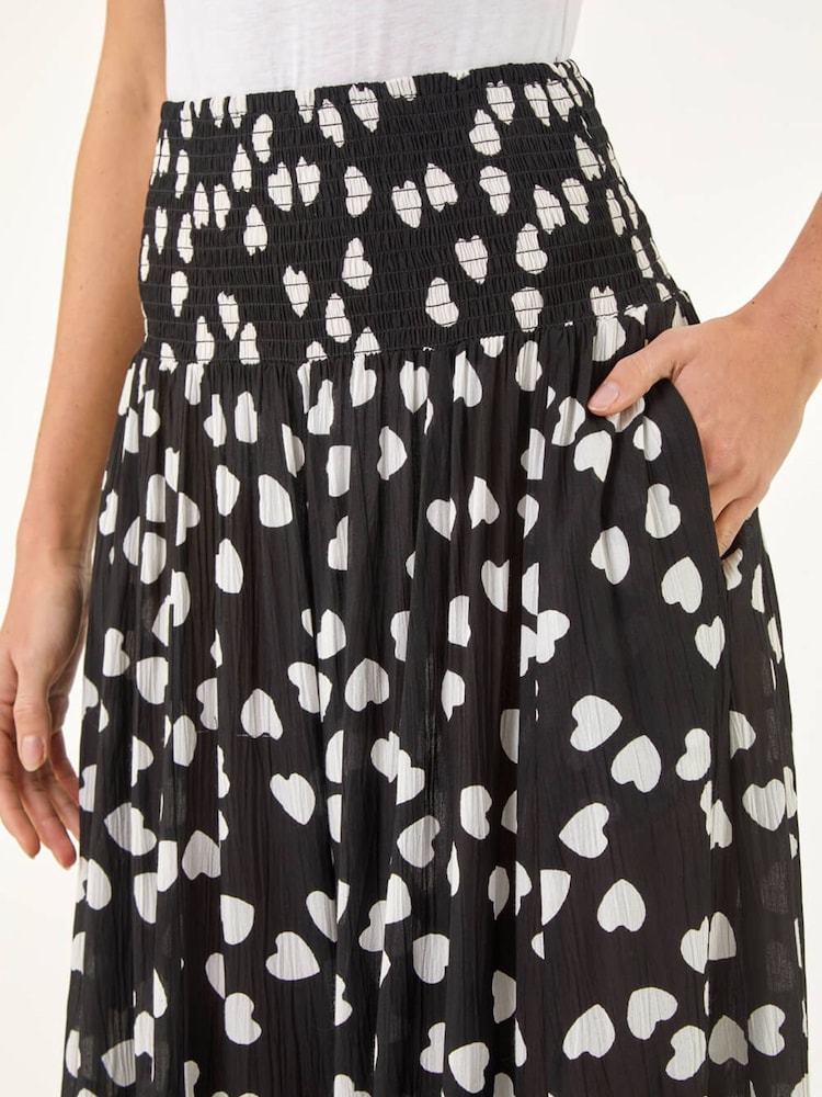 Roman Black Abstract Palazzo Trousers - Image 5 of 5 Roman Black Abstract Palazzo Trousers - Image 5 of 5