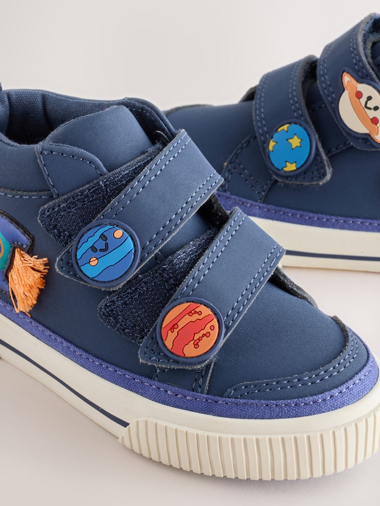 Navy Planets Wide Fit (G) Hi-Top Touch Fastening Trainers - Image 5 of 5 Navy Planets Wide Fit (G) Hi-Top Touch Fastening Trainers - Image 5 of 5
